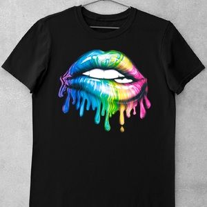 Dipping Lips Graphic Tshirt